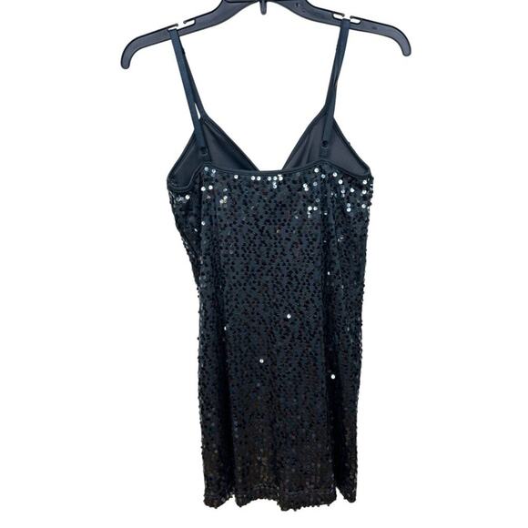 Forever21 Gray Sequin Sleeveless Mini Dress With Adjustable Spaghetti Straps, L - Picture 2 of 6